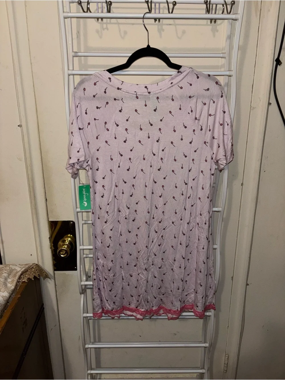 Honeydew Intimates Pink Short V-Neck Nightshirt Whimsical Romantic